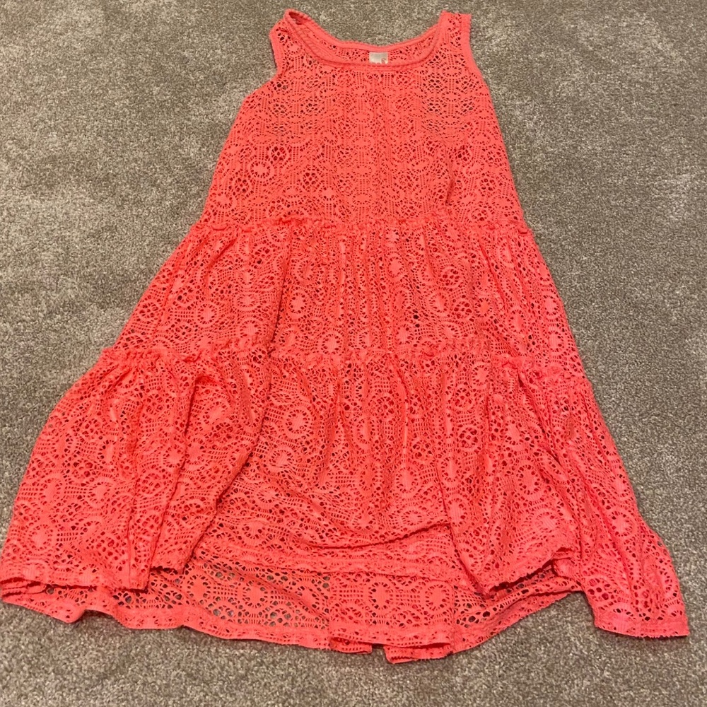 coral pink Cat and Jack swimsuit coverup